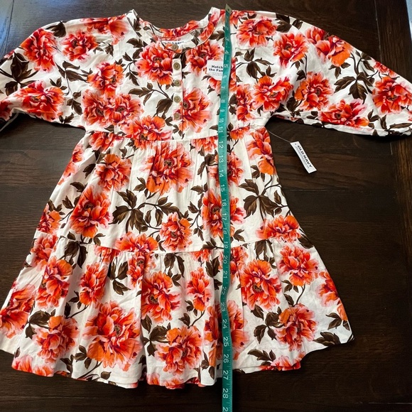 NWT Old Navy Floral Long Sleeve  Dress size small 6/7 - Picture 7 of 9